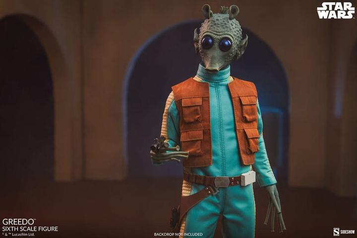Actual product image Sideshow Star Wars Scum & Villainy action figure 1/6 Greedo 30 cm