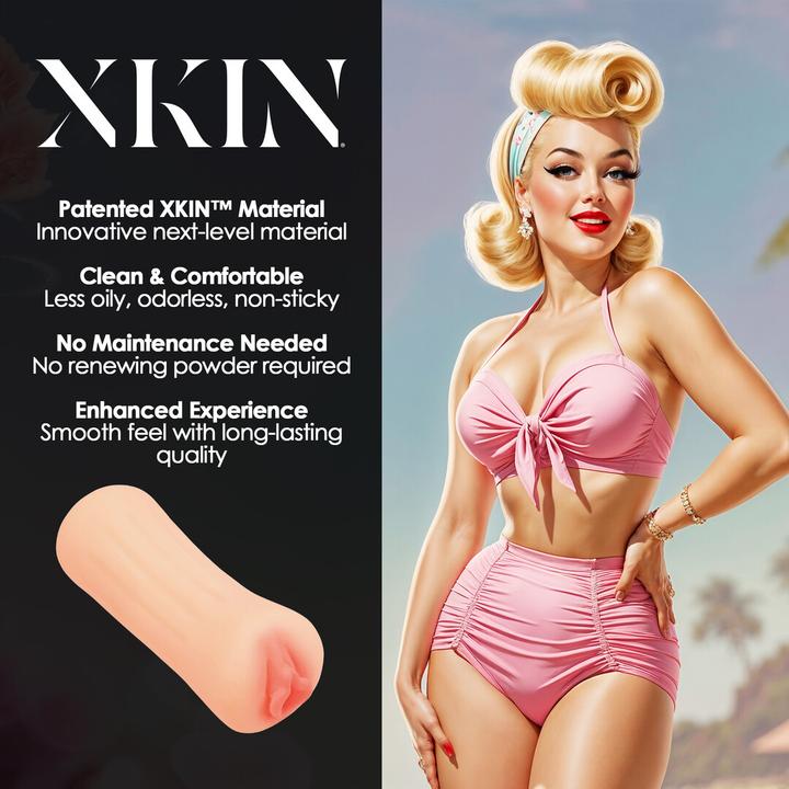 Produktbild Xkin Pinup Dolls - Sun Kissed Beach Babe Molly Blowtide - TPE Small Masturbator - 127g - Flesh
