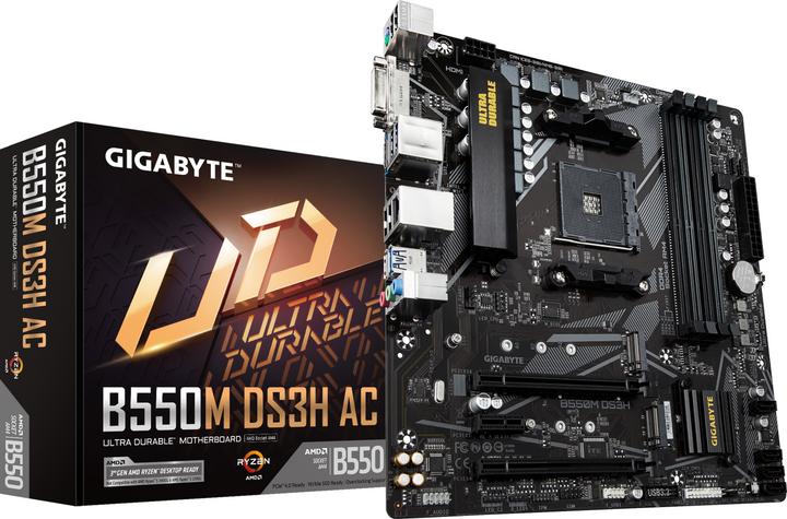 Produktbild Gigabyte B550M DS3H AC (AM4, AMD B550, mATX)