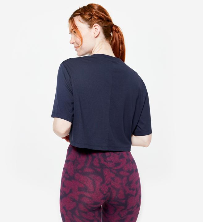 Produktbild Domyos T-Shirt Damen Crop Top - dunkelblau (XS)