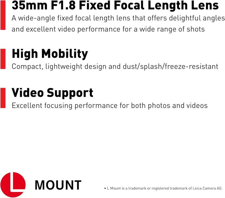 Productafbeelding Panasonic Lumix S 35mm f/1.8 (L-Mount, Volledig formaat)