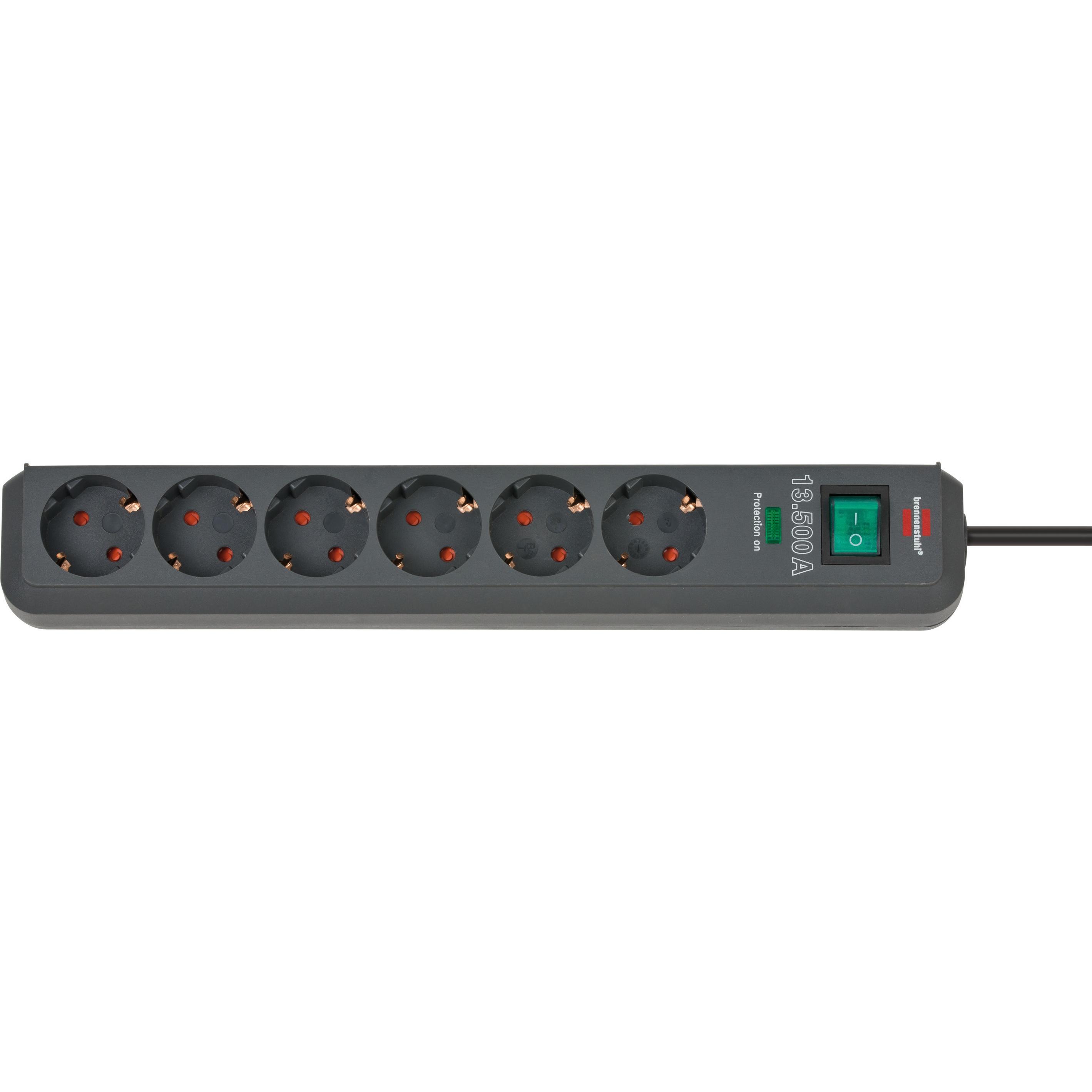 Brennenstuhl, Steckdosenleiste, Eco-Line (6 x, CEE 7/4, 5 m)