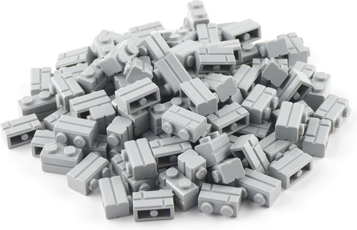 Produktbild LEGO Mauersteine Hellgrau 1x2 - Mauersteine Bricks Classic Basis - 98283 Stückzahl 500x (98283, LEGO Zubehör)