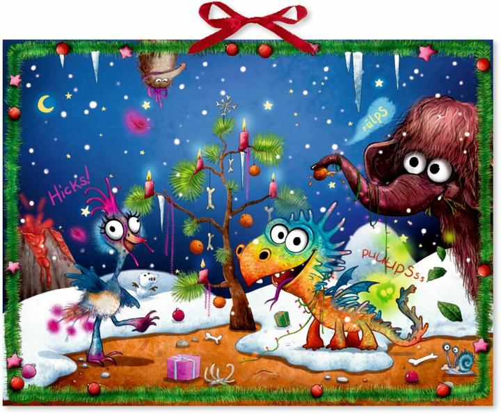 Sound Advent calendar Furzipups the rattling dragon celebrates Christmas