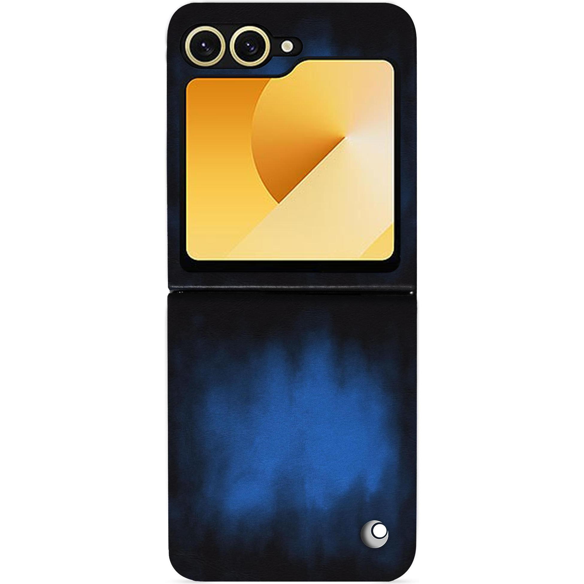 Noreve Lederschutzhülle Samsung Galaxy Z Flip6 (Samsung Galaxy Z Flip6), Smartphone Hülle, Blau