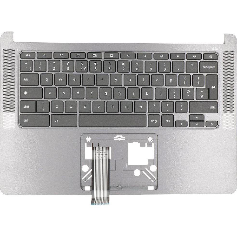 Acer COVER.UPPER.GREY.W/KB.UK, Notebook Ersatzteile, Grau