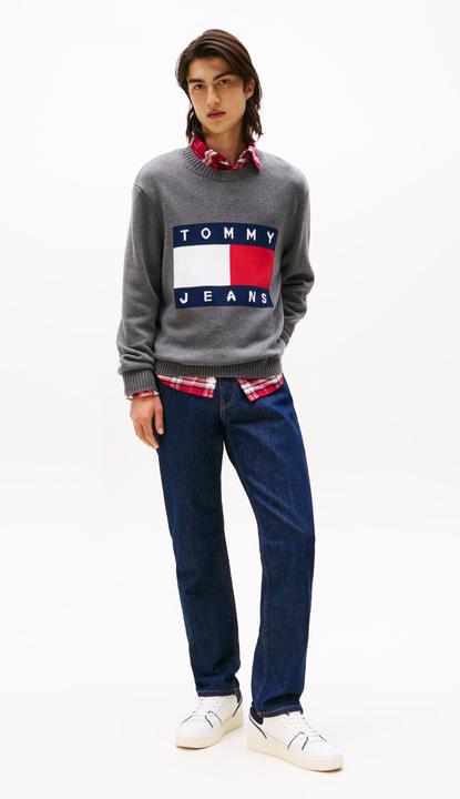 Actual product image Tommy Jeans Tjm Reg Melange Flag Sweater (M)
