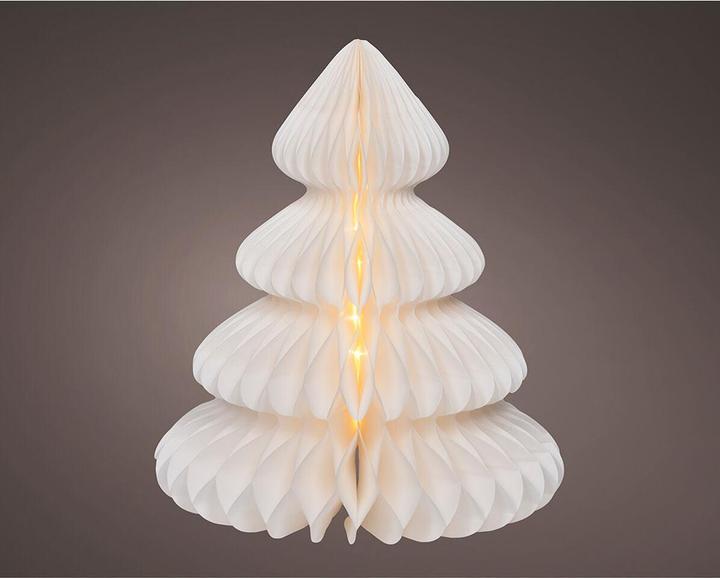 Produktbild Lumineo 48 cm Papier-Weihnachtsbaum mit warmweissem Licht, batteriebetrieben