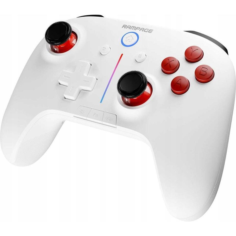 Rampage Hydra weiss / kabelloses Gamepad / für PC Switch Smartphone / Vibration / Bluetooth / USB-C (Switch, PC), Controller gaming, Bianco