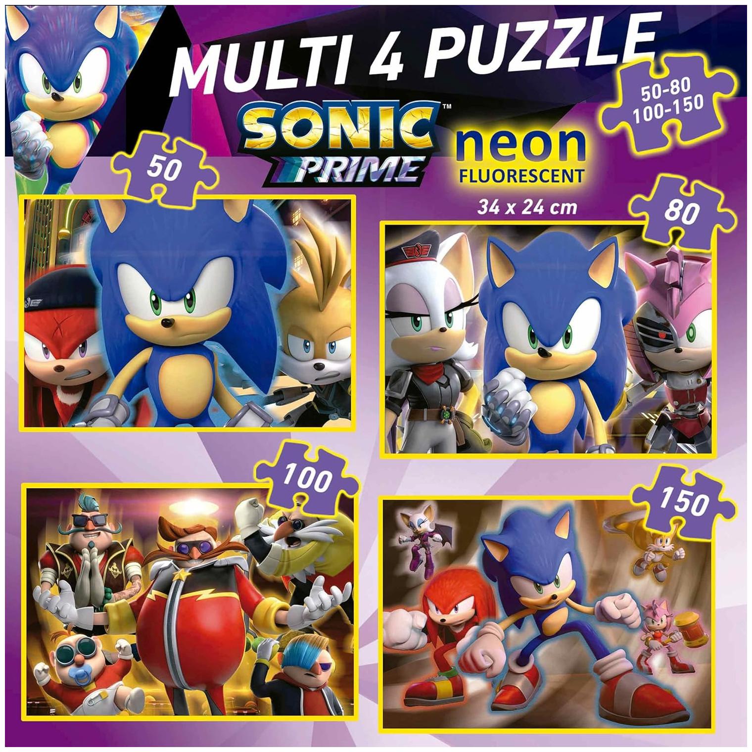 Thumbnail - Educa Παζλ Multi 4 Puzzles Sonic Prime 50+80+100+150Τεμ. Neon 19631 (150 Teile)