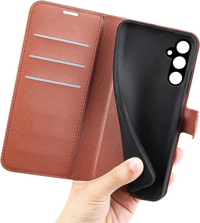 Produktbild Cover-Discount Galaxy A15 - Leder Etui Hülle braun (Samsung Galaxy A15)
