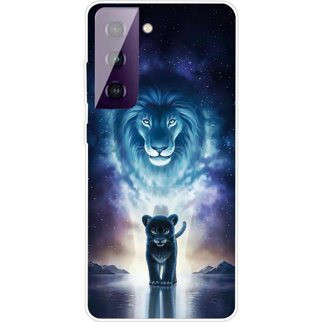 König Design Hülle Handy Schutz für Samsung Galaxy S21 Case Cover Tasche Etuis Transparent (Samsung Galaxy S21+), Smartp...