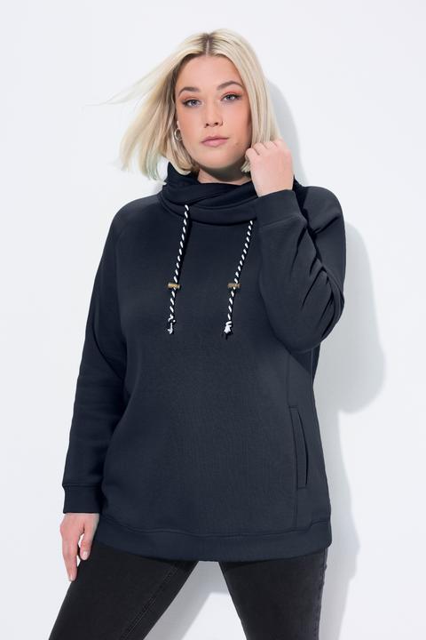 Produktbild Ulla Popken Sweatshirt, weiter Stehkragen, Taschen, Raglan-Langarm (54)