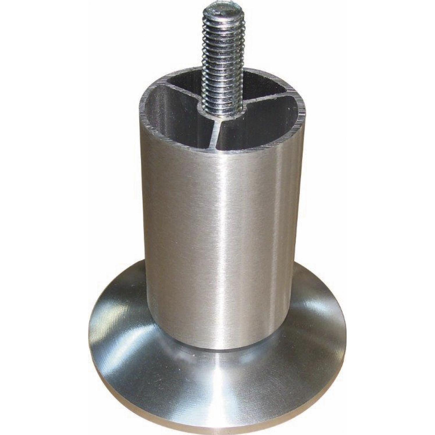 Thumbnail - Simausrom, Tischbeine + Tischgestell, Dekorfuss Fuss ø 40 mm, Länge 106 mm,Aluminium matt geschliffen,klar matt lackiert