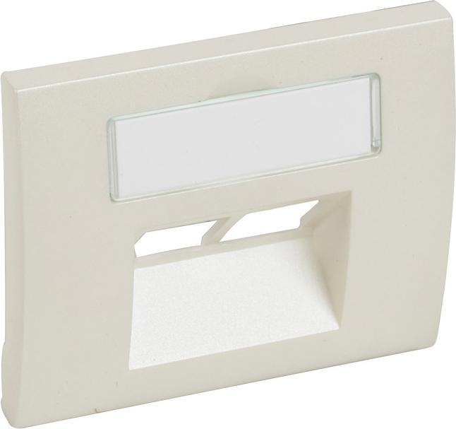 Image du produit Legrand Cache RJ45 C5 C6 avec porte-étiquette Galea nacré 771558