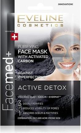 Eveline Active Detox Face Mask with Active Carbon for Combination and Oily Skin 5ml (5 ml)