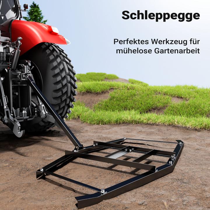 Actual product image Wiltec Drag harrow 190x98cm Meadow harrow Meadow drag Lawn tractor Field harrow