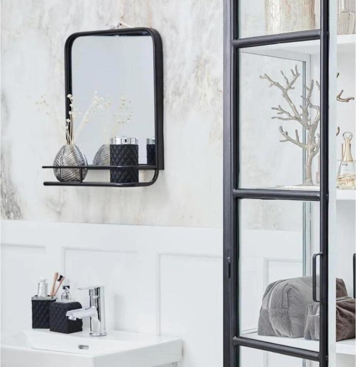 Immagine prodotto Lene Bjerre Specchio Hildia 40 x 17 x 50 cm, Nero (18 x 41 x 51 cm)