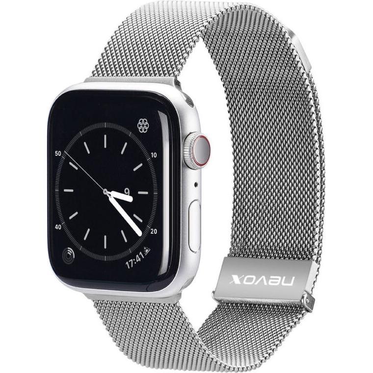Thumbnail - Nevox Milanaise Armband f. Apple Watch 38mm sr (Edelstahl), Uhrenarmband, Silber