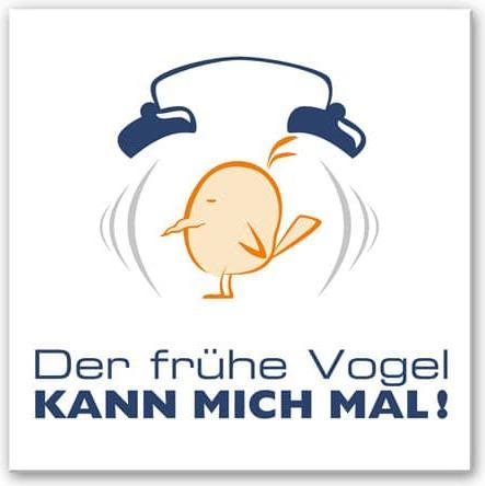 Produktbild Trenddeko Der frühe Vogel kann mich mal 2 (40 x 40 cm)