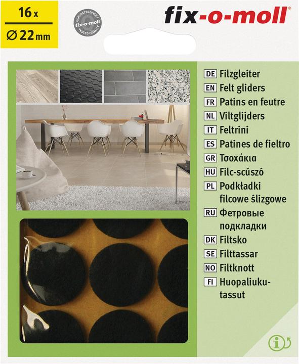 Fix-o-moll Patins en feutre (Planeurs en feutre, 16 pièce(s))