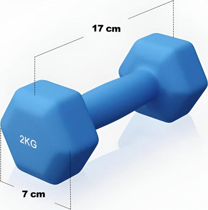 Immagine prodotto Gorilla Sports Hantelset Neopren 2 x 2 kg (2 x 2 kg)