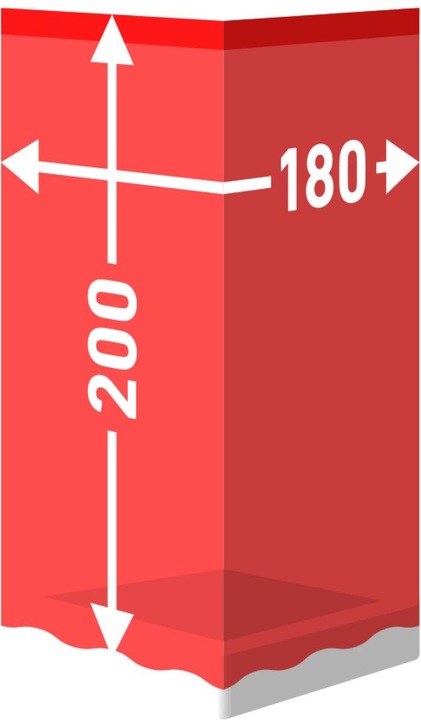 Image du produit Diaqua Rideau de douche Basic 180 x 200cm, Corail (180 x 200 cm)