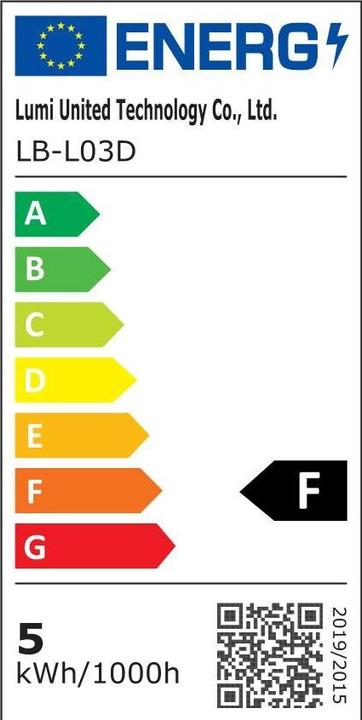 Energy Label Aqara Smarthome (GU10, 4.90 W, 450 lm, 1 x, F)