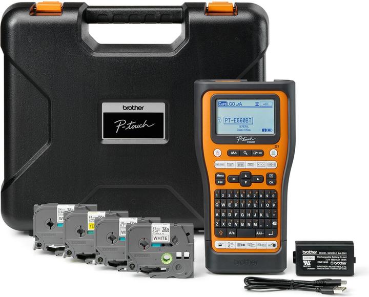 Produktbild Brother PT-E560BTSP Electrician Labelling Kit, integrated Bluetooth and automatic cutter (Up to 24 m