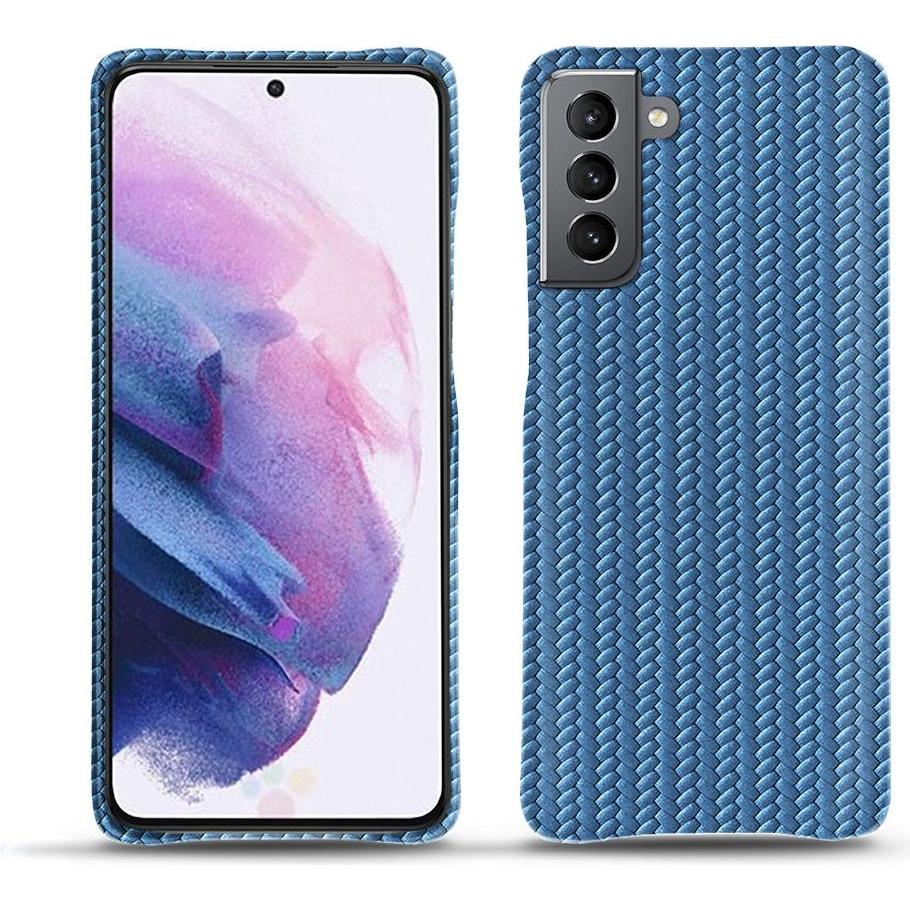 Noreve Lederschutzhülle (Samsung Galaxy S21), Smartphone Hülle, Blau