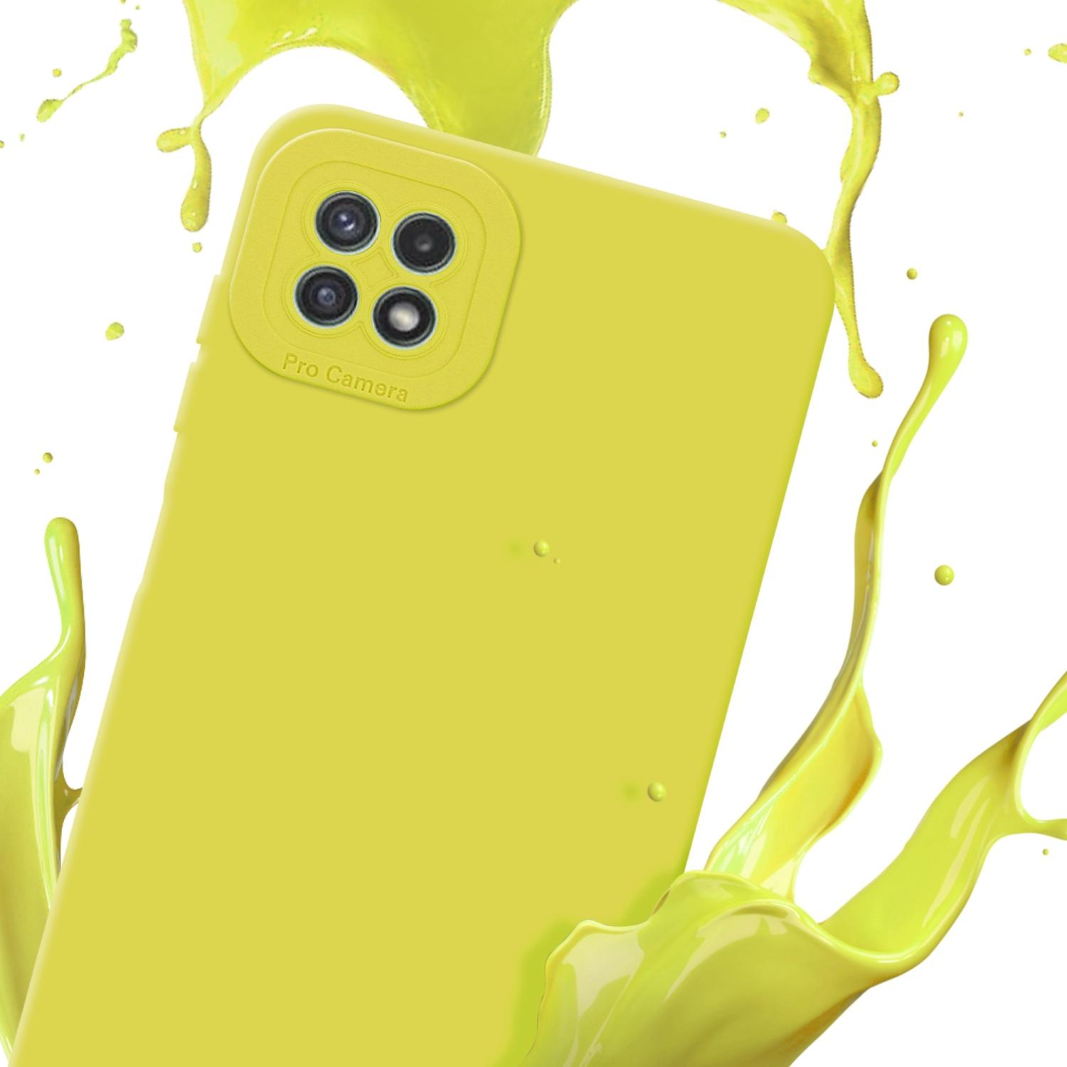 Thumbnail - Cadorabo Hülle für Samsung Galaxy A22 5G im TPU Fluid LM162 Style (Samsung Galaxy A22 5G), Smartphone Hülle, Gelb