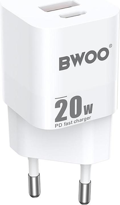 Image du produit Bwoo Mini chargeur mural 20W CDA156 USB-C, USB-A (20 W, 2 ports)