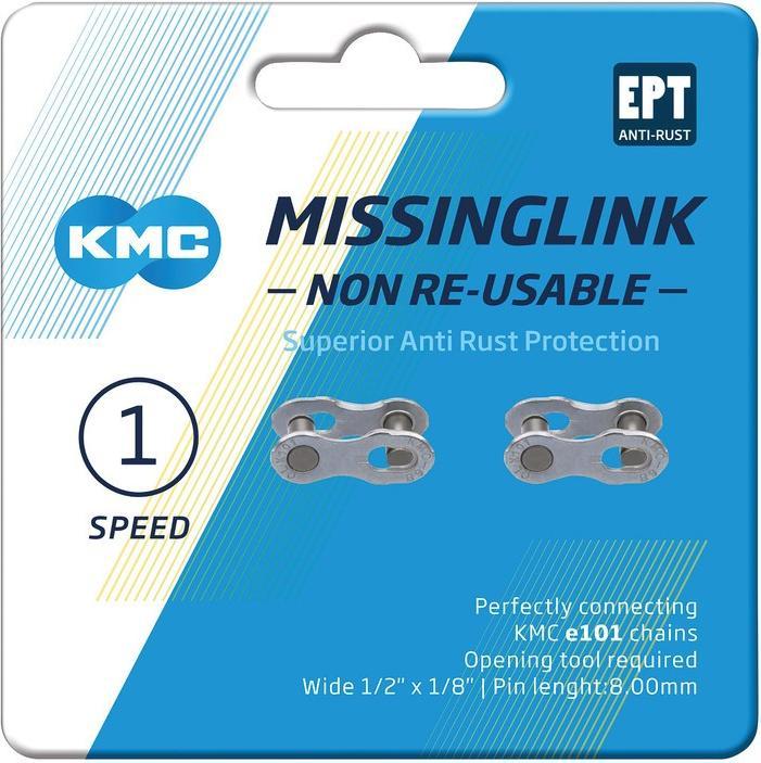 Actual product image KMC Chain lock MissingLink 101NR EPT 2pcs/Card
