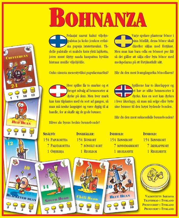 Actual product image Lautapelit Bohnanza (Nordic) (Swedish, 2 - 7 Players)