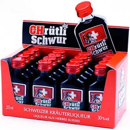 Actual product image CHrütlischwur CHrütli Schwur er herbal liqueur SHOT Box / (16 x 2 cl)