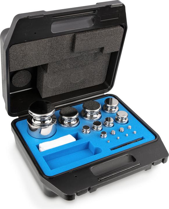 Actual product image Kern F1 weight set. 1 g - 5 kg / stainless steel. in plastic