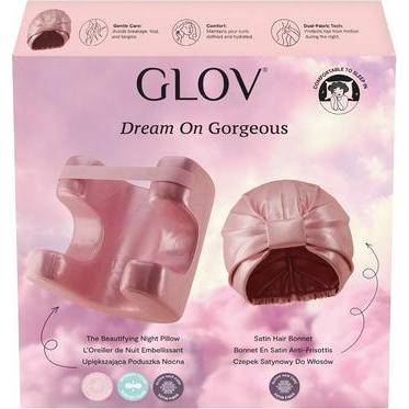 Glov, Set regalo bellezza, Dream On Gorgeous Satin Hair Cap And Beautifying Night Pillow Set (Set per la cura della barba)