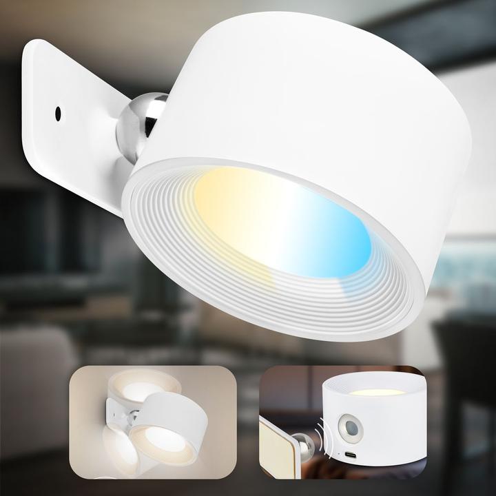 Produktbild B.K.Licht Magnetische Akku LED Wandleuchte (150 lm)