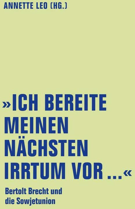 Produktbild Ich bereite meinen nächsten Irrtum vor... (Deutsch, Annette Leo)