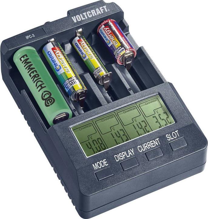 Immagine prodotto Voltcraft Caricatore per celle rotonde IPC-3 (1 pz., Caricabatterie senza batteria)