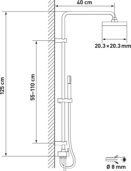 Immagine prodotto Diaqua Sistema doccia Iason cromato