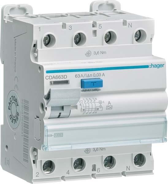 Actual product image Hager CDA663D