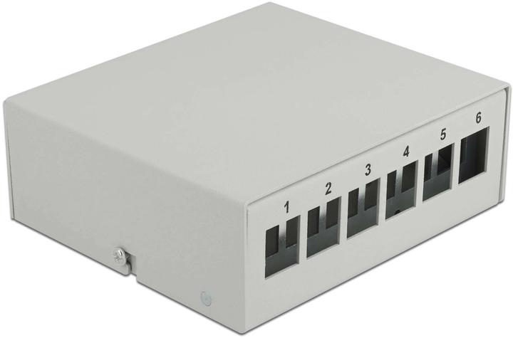 Actual product image Delock Keystone patch panel 6 port gray