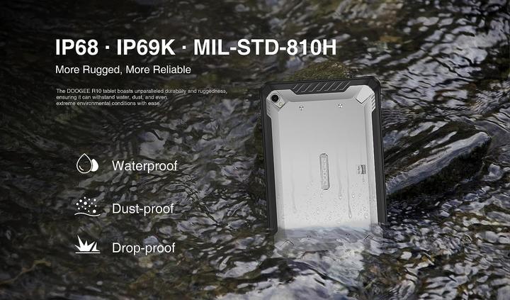 Produktbild Doogee R10 -tabletti, 128/8 Gt, hopea (4G, 10.30", 128 GB, Silber)