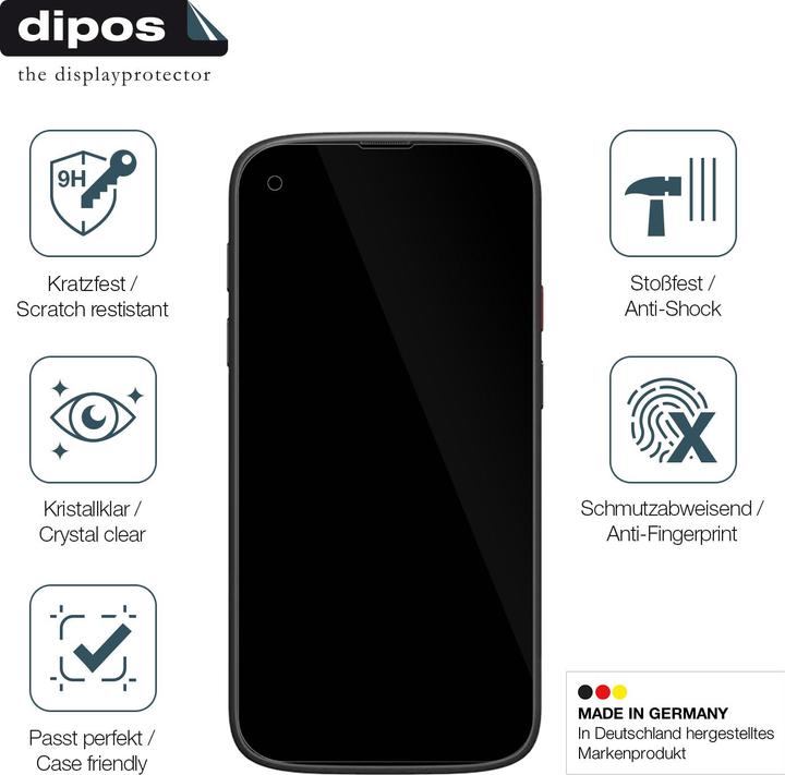 Produktbild Dipos Anti-Shock Displayschutz 9H (1 Stück, Unihertz Jelly 2)