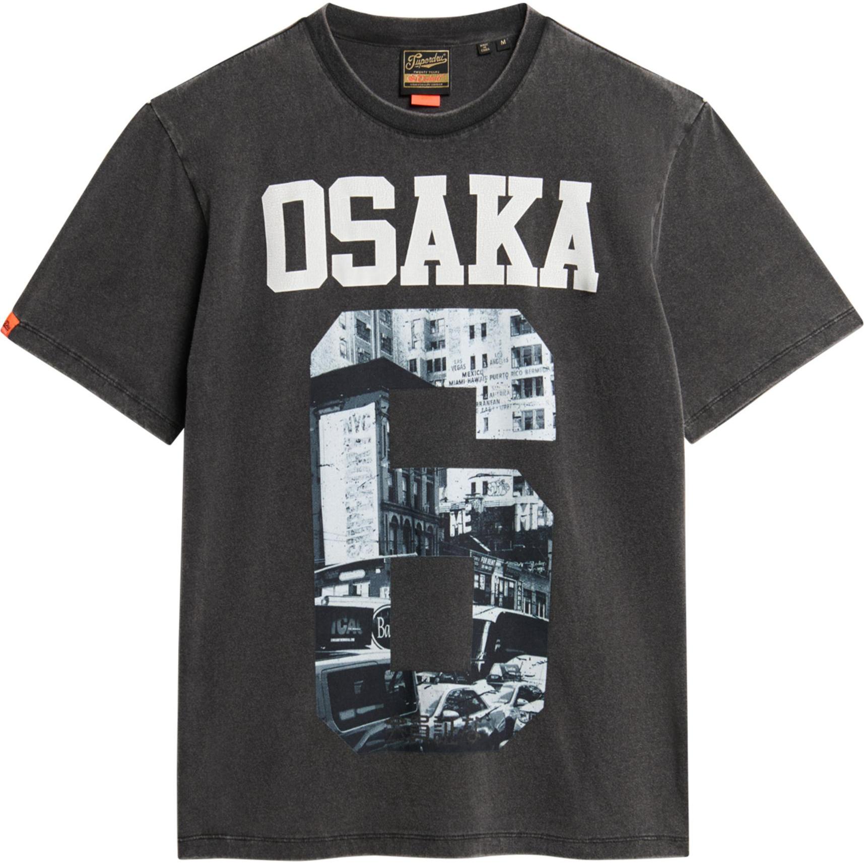 Superdry, Herren, Shirt, Osaka Loose, Schwarz, (S)
