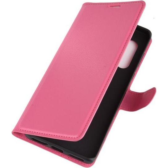 Thumbnail - MU Classic Litchi Leder Bookcover Series (Motorola Edge+), Smartphone Hülle, Rosa