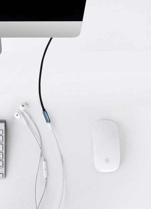 Image du produit Ugreen AUX jack audio extender 3.5 mm AV118, 0,5m (blue) (0.50 m, Jack 3,5 mm (AUX))
