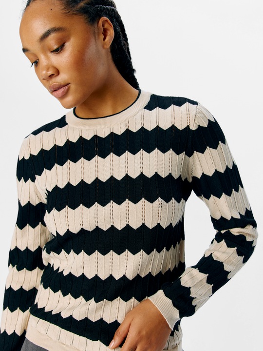 Immagine prodotto Object Gestreifter Strickpullover (L)