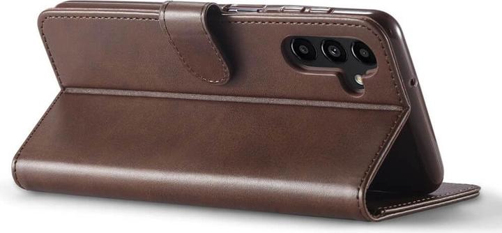 Actual product image LC.Imeeke Galaxy A55 - Leather case cover dark brown (Samsung Galaxy A55)